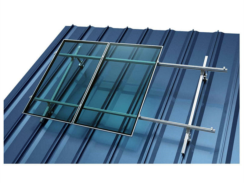 SolFirsTech Mounting Brackets on Tin Roof 