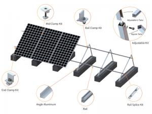 SolFirsTech コンクリート屋根マウント - 調整可能な三角形