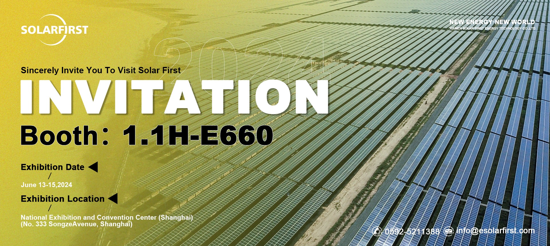 SINCERELY INVITE YOU TO VISIT SOLAR FIRST